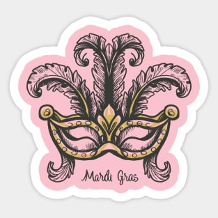 mardi gras mask Sticker